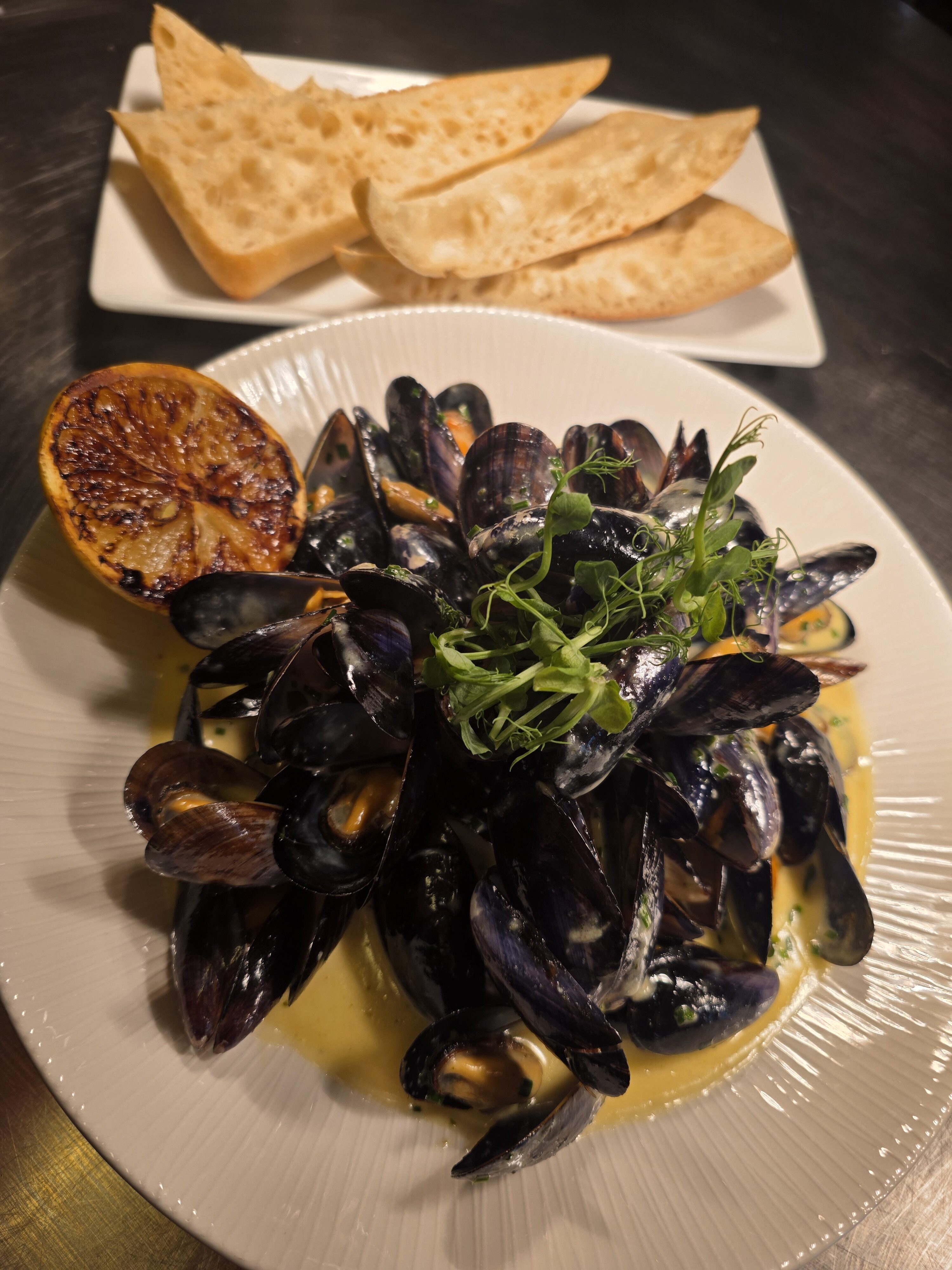 Freshly prepared food at Restaurant 61